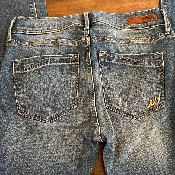 Express mid-rise skinny performance stretch jeans - Picture 3 of 9